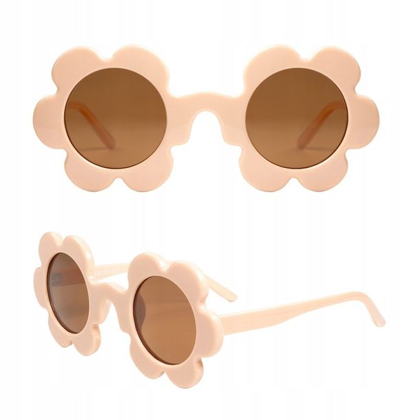 Okulary Przeciwsłoneczne Dziecięce Kwiatki Z Polaryzacją I Filtrem Uv400