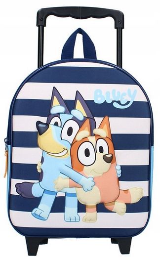 Bluey I Bingo Pieski Walizka Plecak Na Kółkach Dla Dzieci Szelki Jump Fun