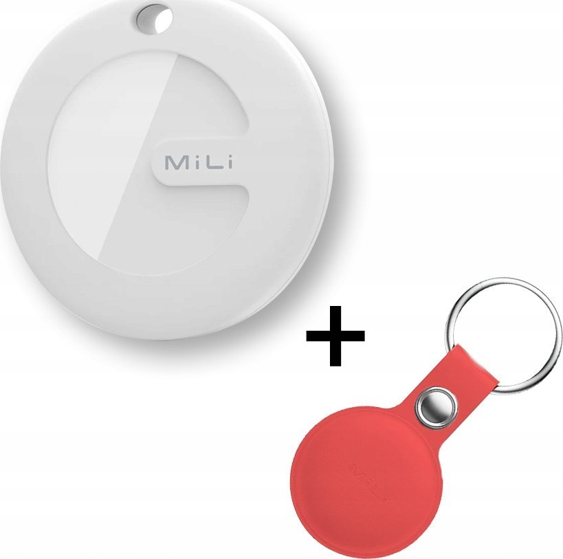 MiLi MiTag - inteligentny lokalizator ze skórzanym brelokiem, czerwony MI-HD-P16-RD