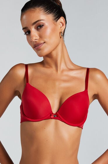 Hunkemöller Biustonosz usztywniany z fiszbinami Plunge Czerwony