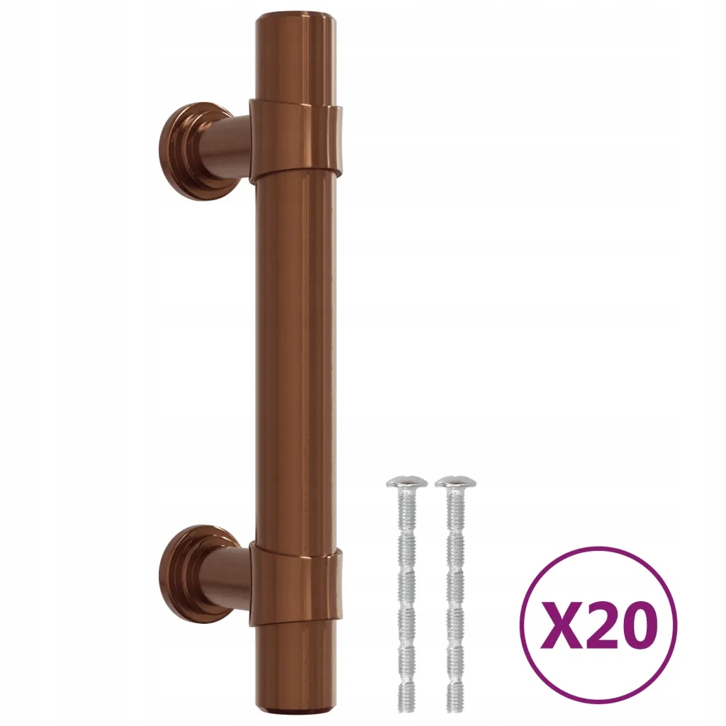 Uchwyty do szafek, 10 szt., brąz, 64 mm, stal nie