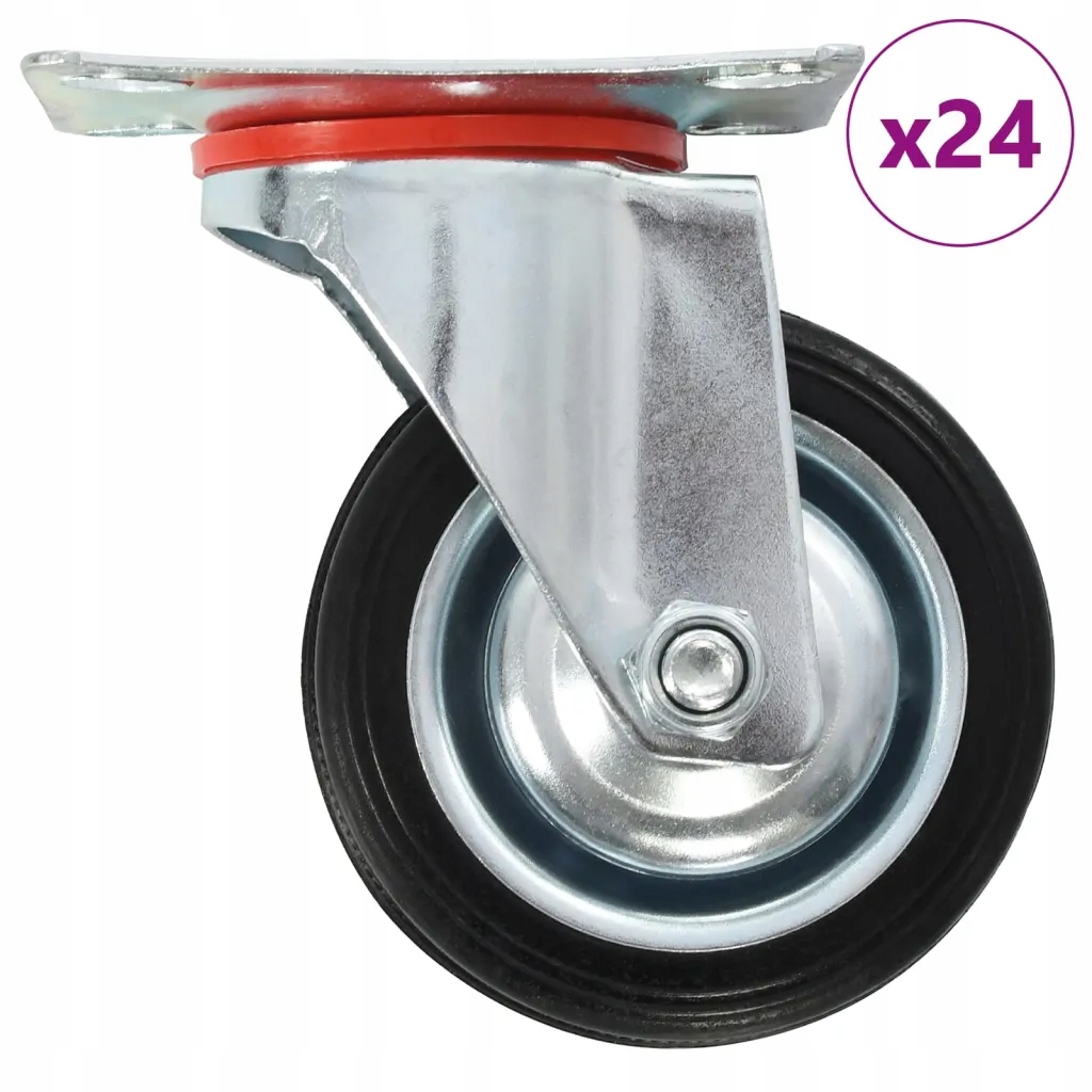 24 skrętne kółka, 75 mm