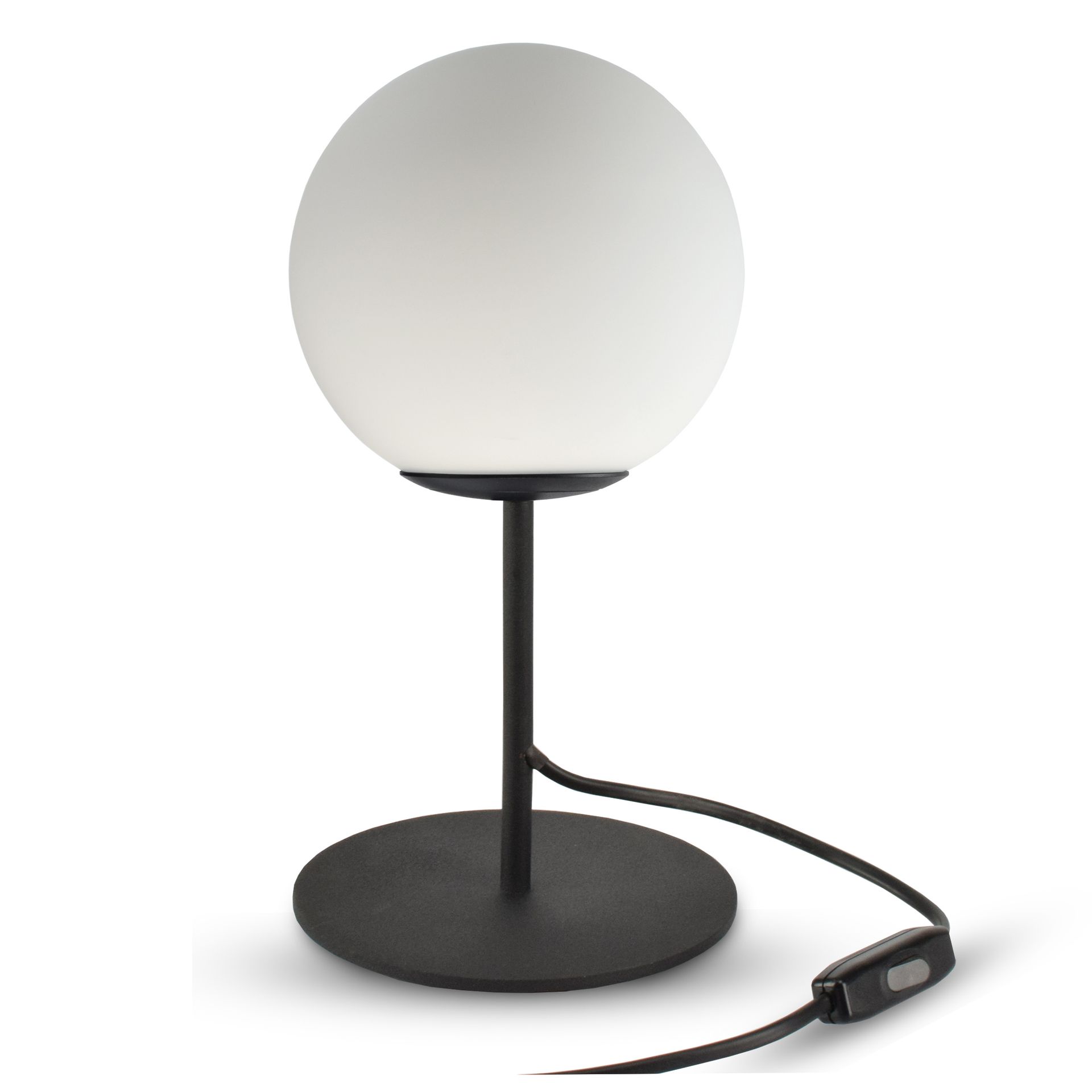 Lampka Nocna Stołowa Biurkowa Full Globe Glass 561-L1 G9 Biała kula Led