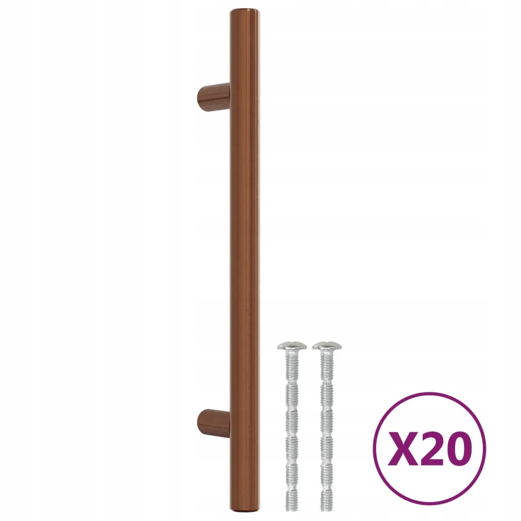 Uchwyty do szafek, 20 szt., brąz, 160 mm, stal ni