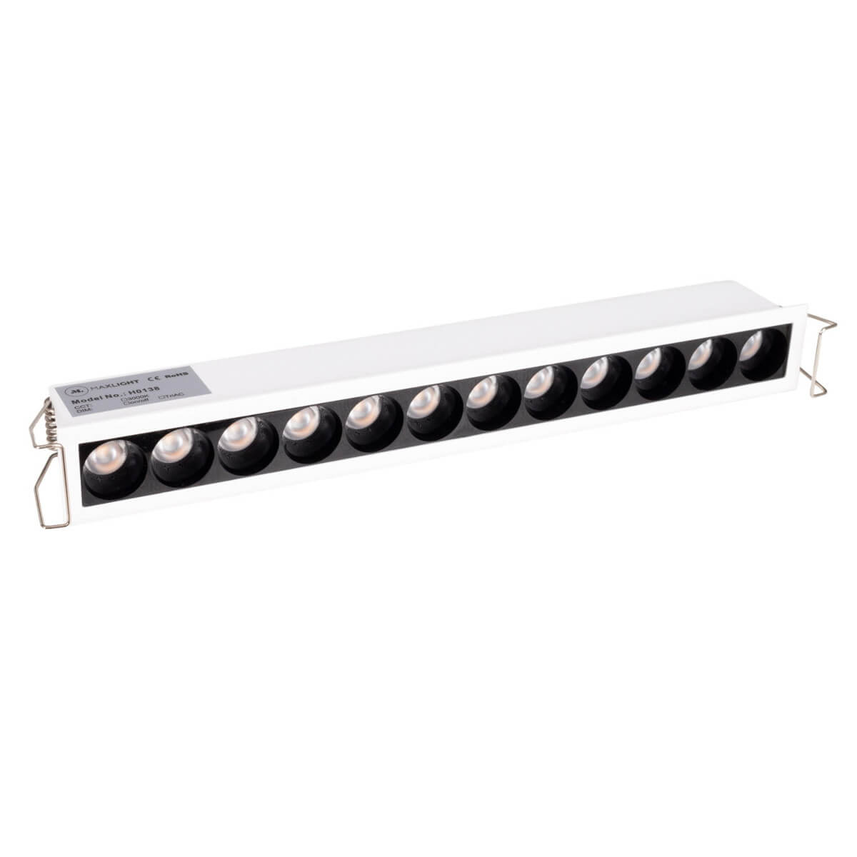 Wpustowa lampa sufitowa X-LINE H0138 Maxlight LED 15W 3000K biały czarny