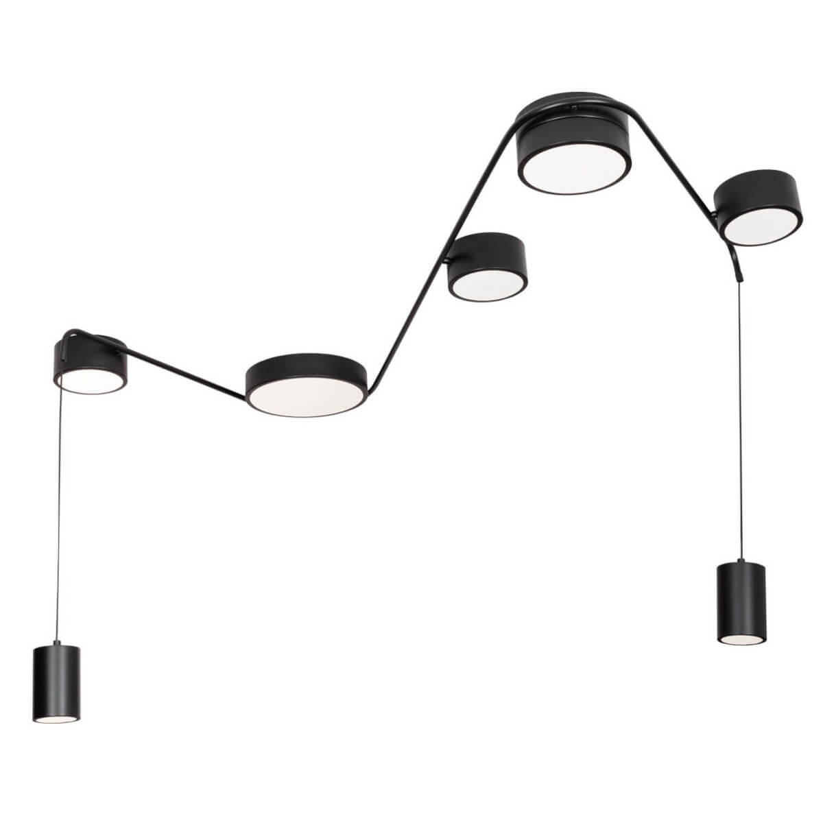 Sufitowa-wisząca lampa salonowa ZUMAIA C0249 Maxlight LED 42W 3000K tuba czarny