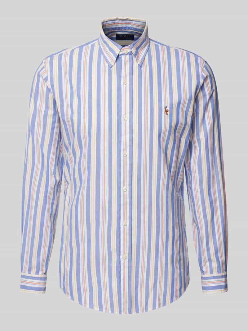 Koszula casualowa o kroju custom fit z kołnierzykiem typu button down