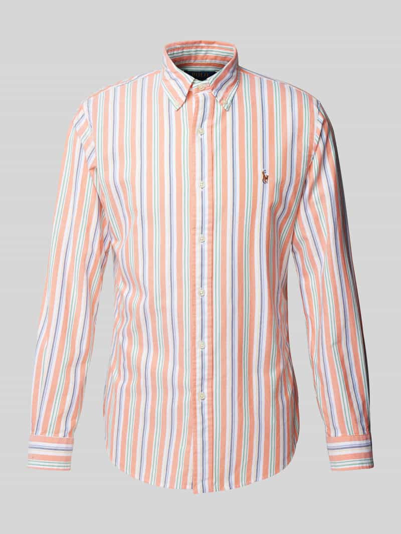 Koszula casualowa o kroju custom fit z kołnierzykiem typu button down