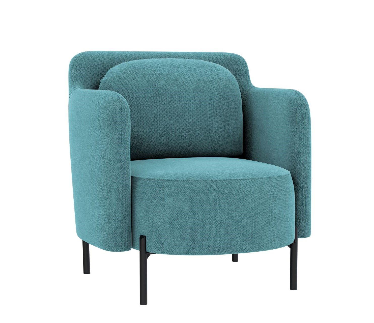 Fotel Glam Czarny / Cloud 75 Morski