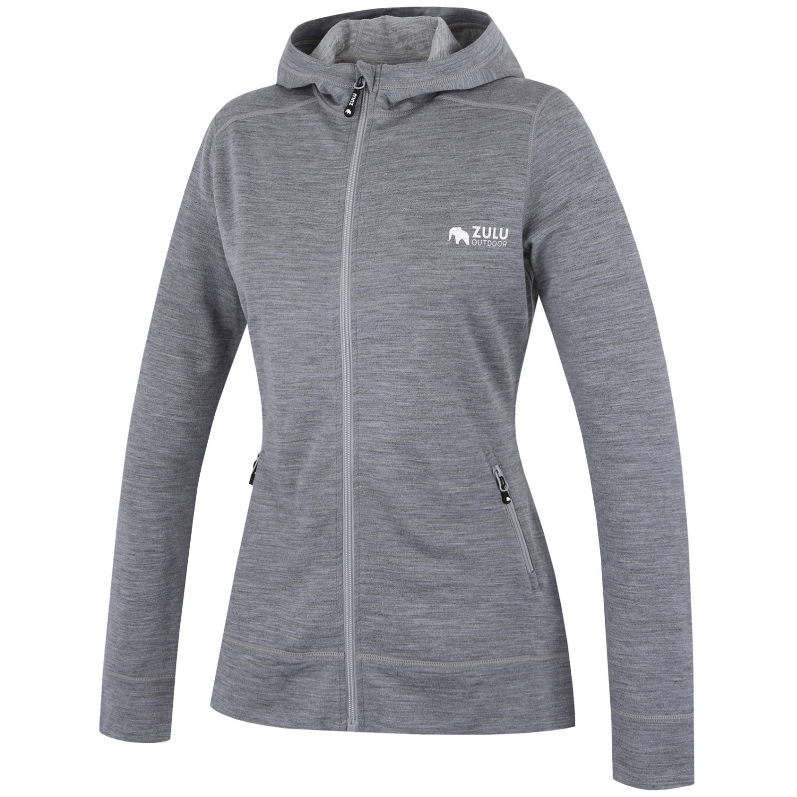 Bluza damska Zulu Merino Hoodie 230 Rozmiar: L / Kolor: szary