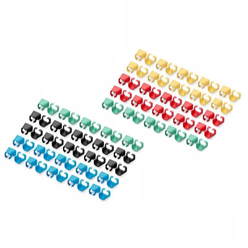 Klips na wtyk RJ45 DIGITUS mix kolorów (po 20 szt. zielony, czerwony,