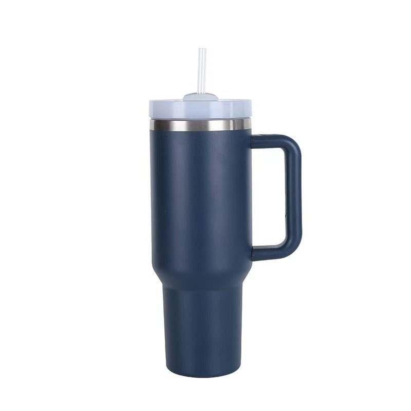 KUBEK TERMICZNY ZE SŁOMKĄ 1200ML KUBEK TERMICZNY ZE SŁOMKĄ GRANATOWY