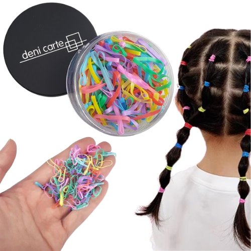 Gumki Silikonowe Gumeczki Do Włosów Warkoczyków Małe Cienkie Kolorowe