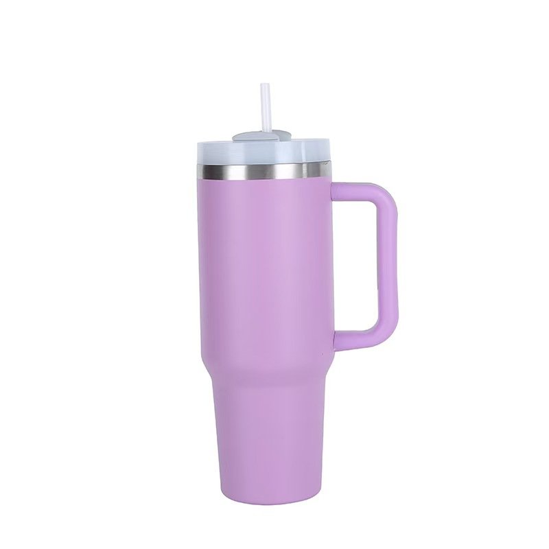 KUBEK TERMICZNY ZE SŁOMKĄ 1200ML KUBEK TERMICZNY ZE SŁOMKĄ FIOLETOWY
