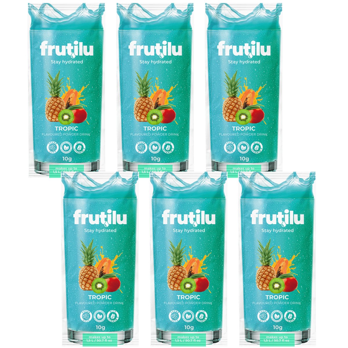 Saszetki Frutilu zestaw 6 szt. - Owoce Tropikalne