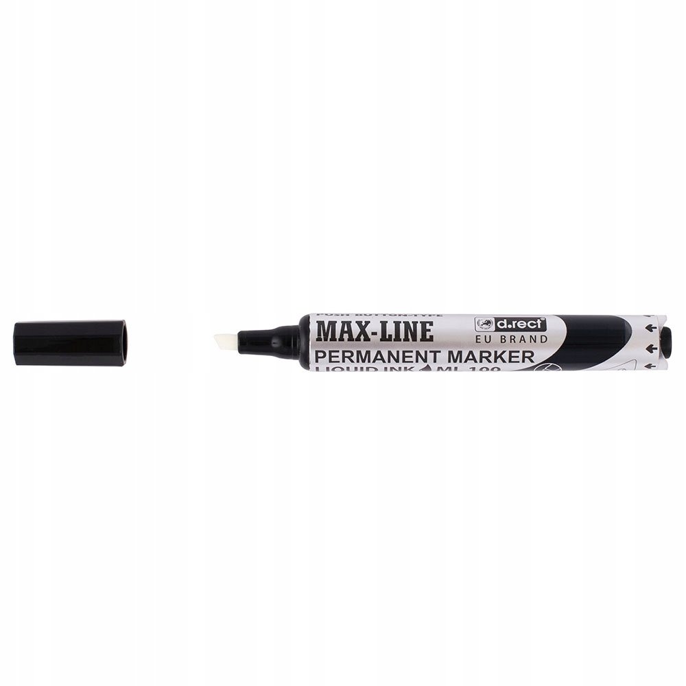 Marker permanentny- ścięty z pompką CZARNY d.rect ml100