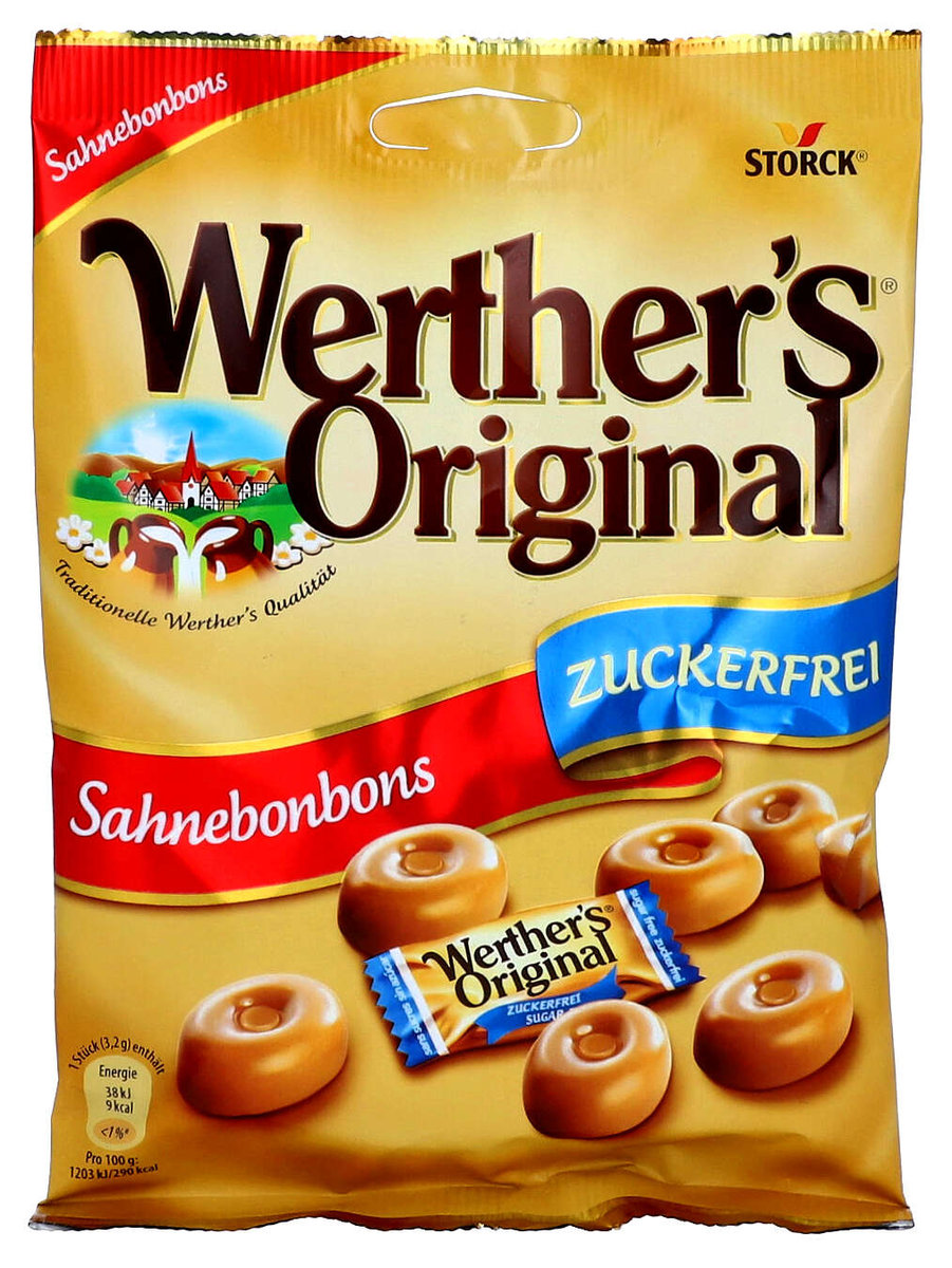 Werther's Original, cukierki karmelowe bez cukru, 70g