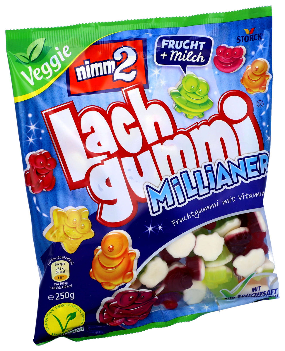 Nimm2, żelki gumy owocowe, Millianer, 250g