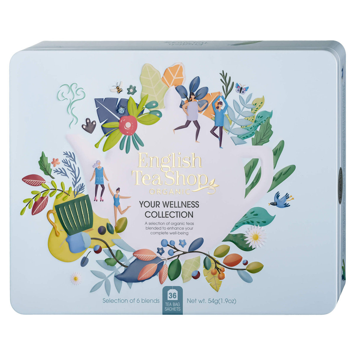 Kolekcja herbat w metalowej puszce Your Wellness Collection – 36 saszetek. Opakowanie EKO