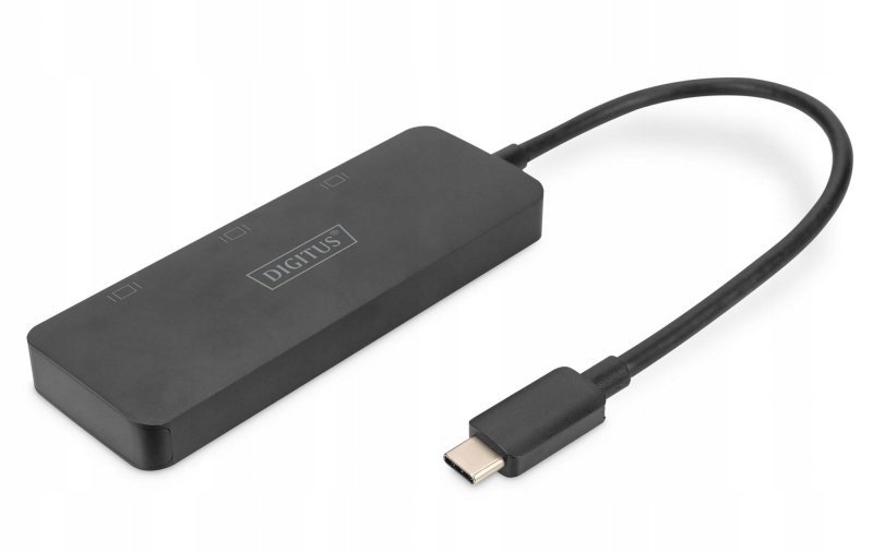 Hub/Koncentrator DIGITUS 3-portowy USB Typ C/3x HDMI 4K/60Hz HDR HDCP 2.2