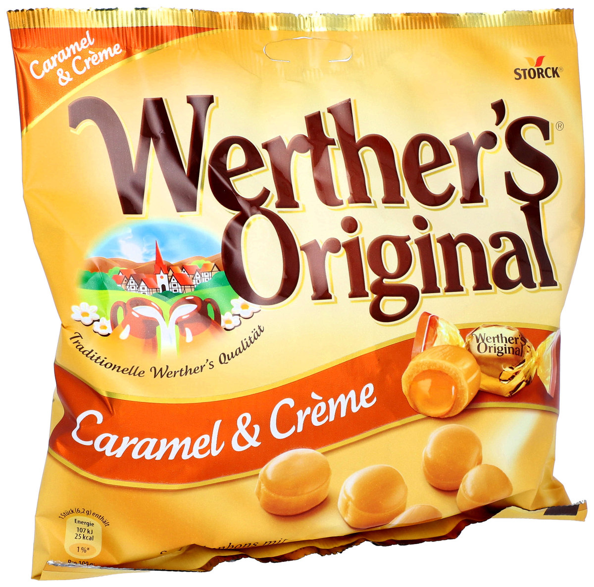 Werther's Original, cukierki z nadzieniem karmelowym, 225g