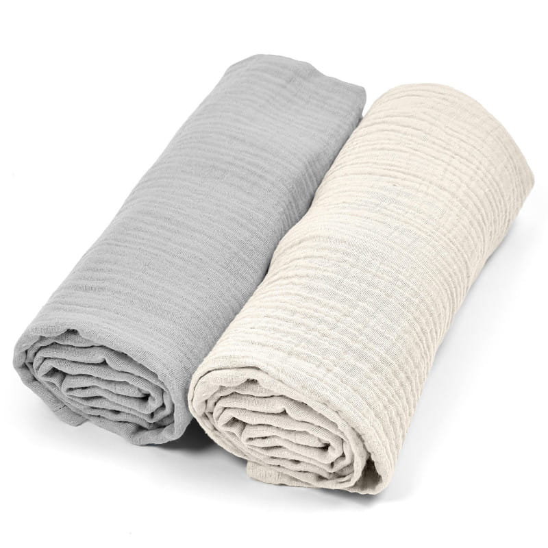 Pieluszki muślinowe 2-pak 70x70 Szary Popiel, Albero Mio