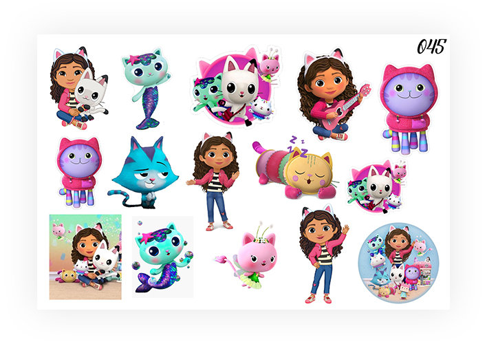 TATUAŻE DZIARY ZMYWALNE DLA DZIECI NA URODZINY KOTKI LALKA KOTEK 045