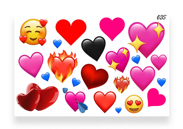 TATUAŻE DZIARY ZMYWALNE DLA DZIECI NA URODZINY LOVE SERCE SERDUSZKO 035