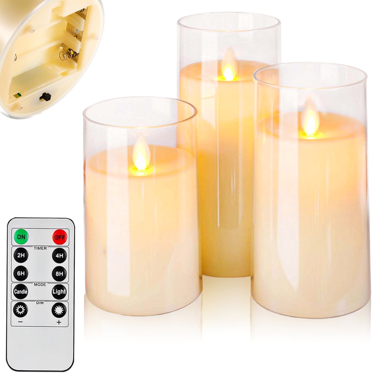 Świeca LED Heckermann 16400 3szt