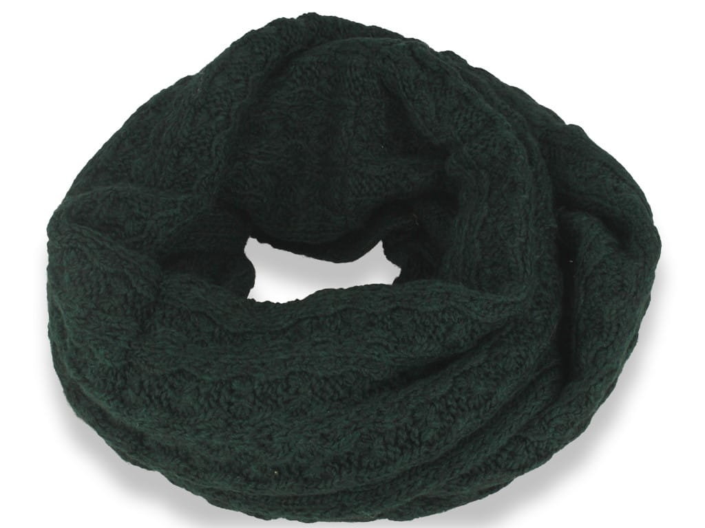 Ciepły komin włoska produkcja zielony