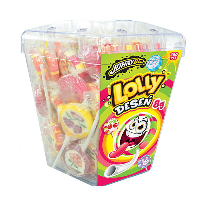 JOHNY BEE LIZAK LOLLY DESEŃ 8G 100SZT