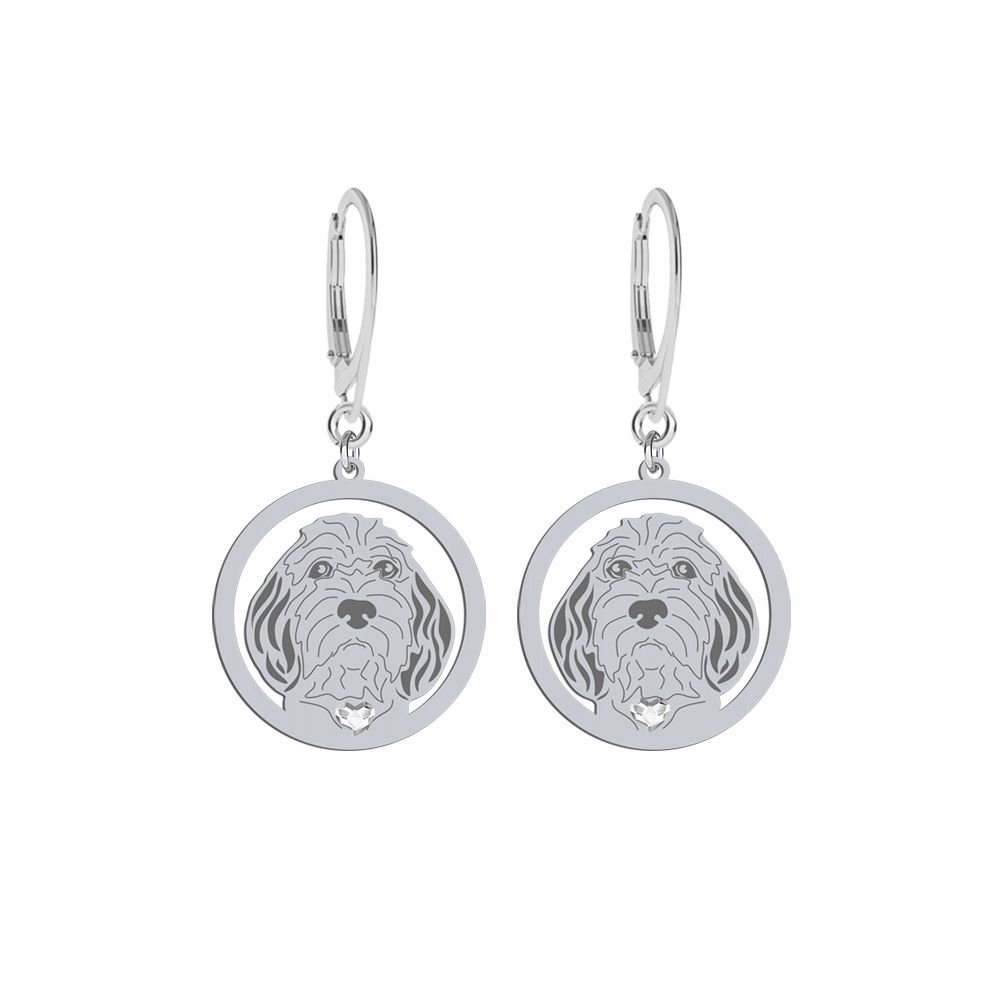 Kolczyki Mały Basset Gryfon Wandejski Srebro 925 Biżuteria Kobieta GRAWER