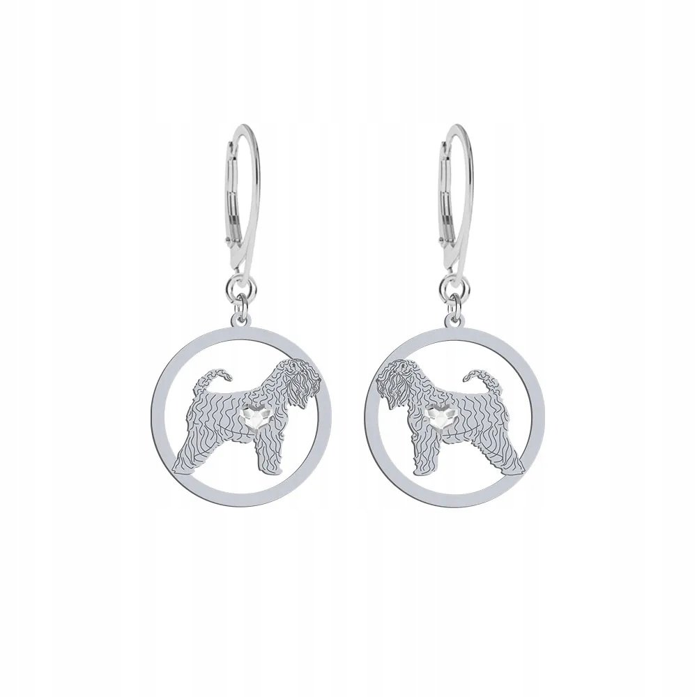 Kolczyki Srebrne z Irish Soft-coated Wheaten Terrier 925 Biżuteria GRAWER