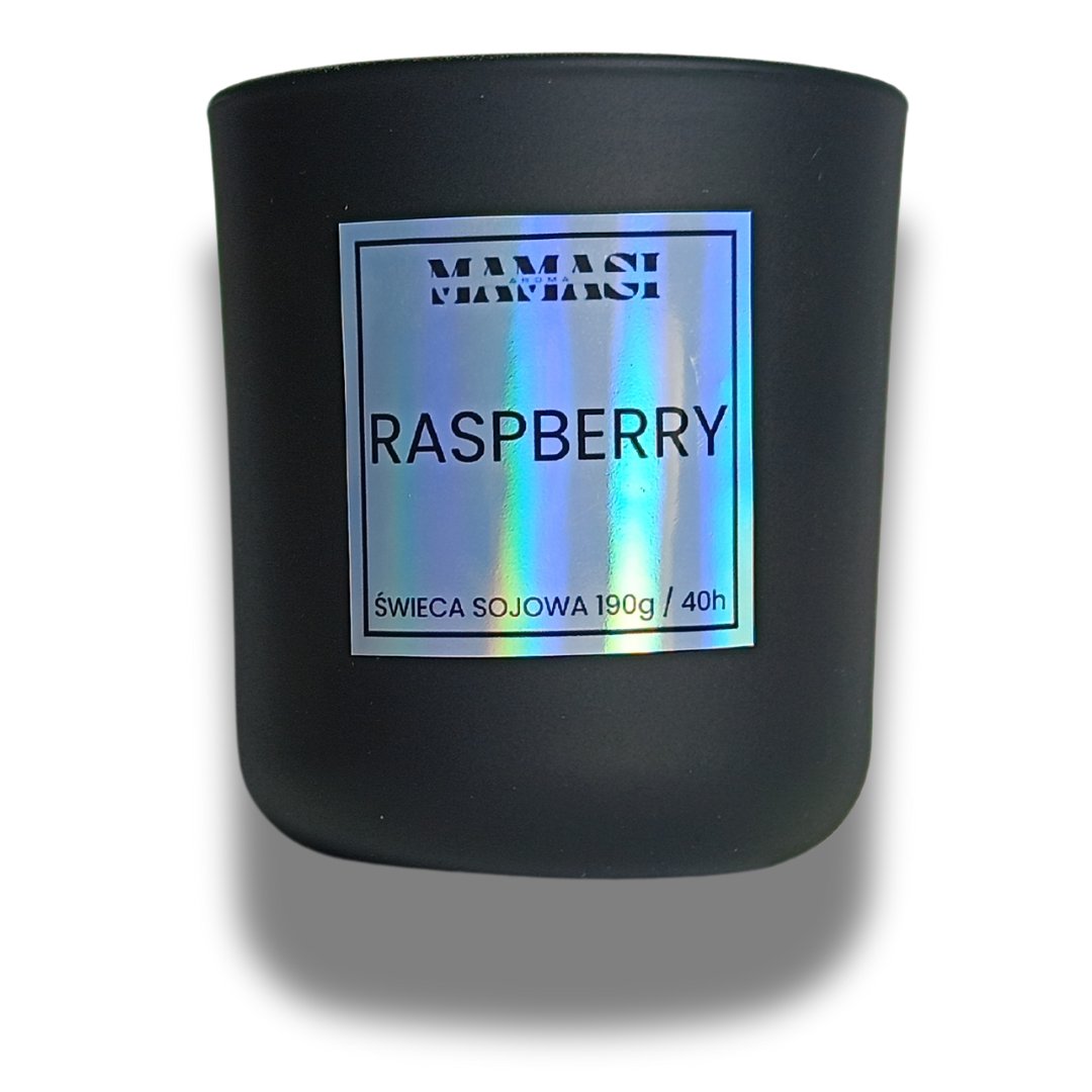 Świeca Sojowa Mamasi Raspberry - 190G, Ekologiczne Opakowanie, Prezent