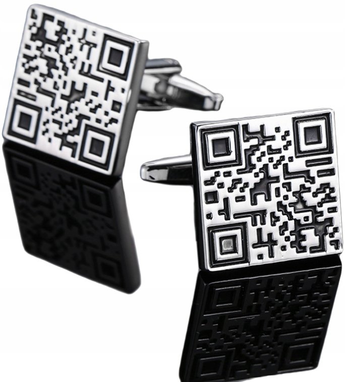 Spinki do mankietów wzór QR