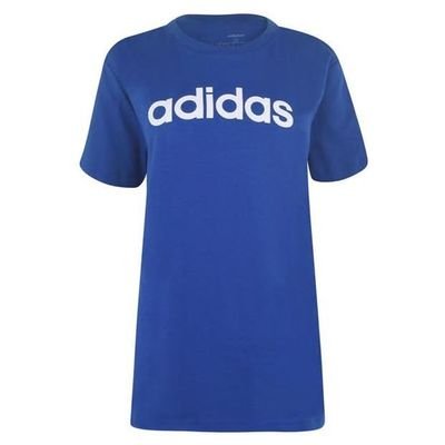 Adidas niebieska koszulka damska Boyfriend QT, Rozmiar S