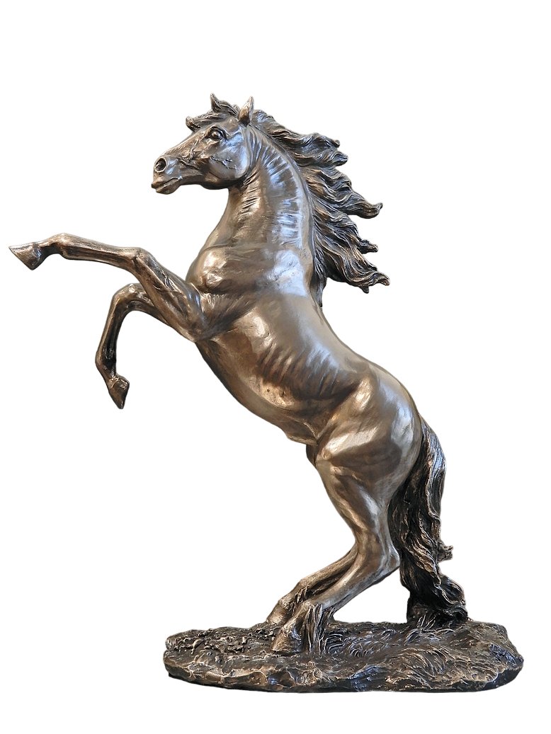 KOŃ, OGIER W STÓJCE, FIGURKA VERONESE NA PREZENT DLA HODOWCY 32 cm