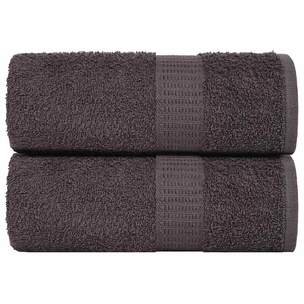 vidaXL Ręczniki, 2 szt., antracyt, 15x21 cm, 360 g/m², bawełna 100%