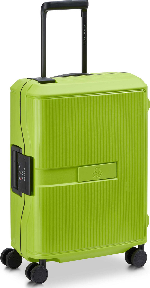 Walizka kabinowa Delsey Benetton Color Block 55 cm limonkowa
