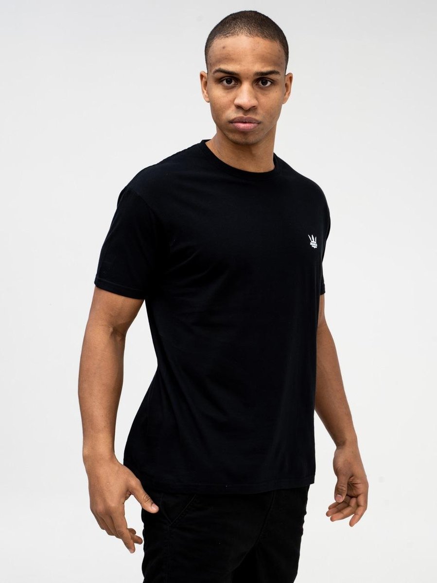 T-SHIRT KORONA 100% BAWEŁNA Koszulka Z Krótkim Rękawem Jigga Wear Mini Crown Czarna 3XL