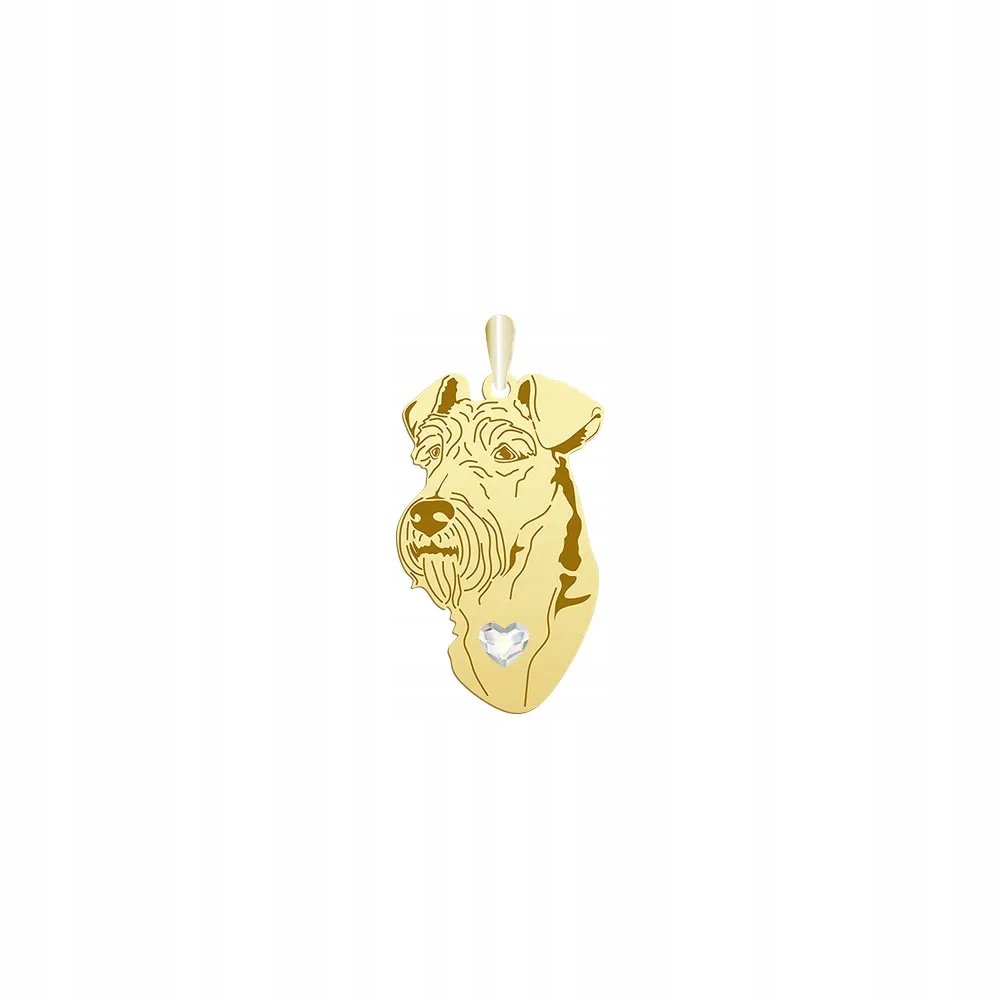 Zawieszka Złota z psem Irish Terrier 925 Bizuteria Kobieta Prezent GRAWER