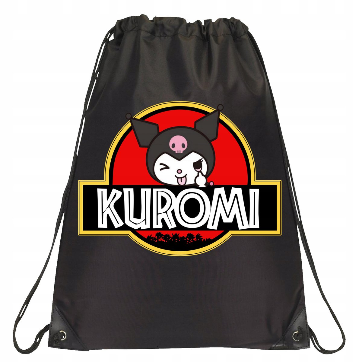 P156 PLECAK WOREK NA BUTY TORNISTER KUROMI ANIME KRÓLICZEK JAKOŚĆ CZARNY