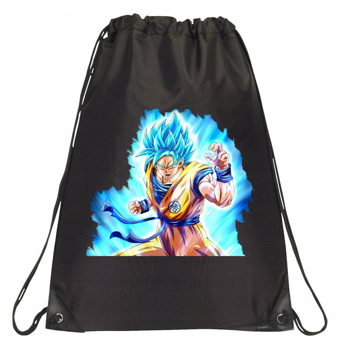 P007 PLECAK WOREK NA BUTY DRAGON BALL SUPER SON GOKU SUPER SAIYAN BLUE