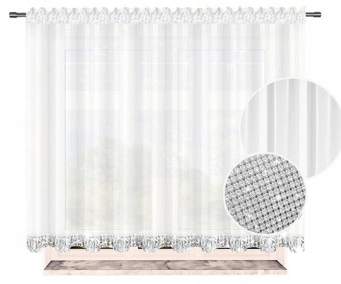 Firany Cyrkonie Firana 130x250 cm Firanki gotowe