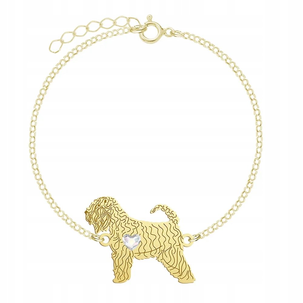 Bransoletka Złota Irish Soft-coated Wheaten Terrier 925 GRAWER DEDYKACJA