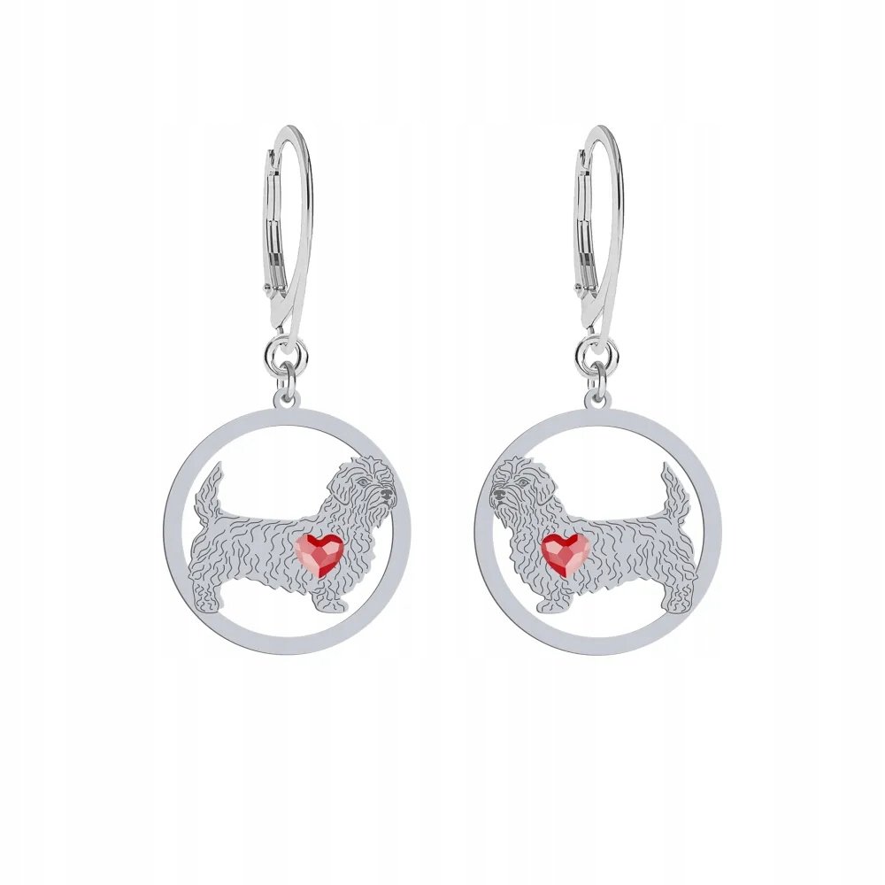 Kolczyki Srebrne z psem Irish Glen of Imaal Terrier 925 Prezent GRAWER
