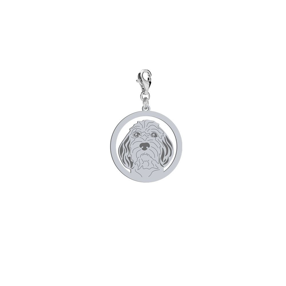 Charms Srebrny Mały Basset Gryfon Wandejski 925 Biżuteria Prezent DEDYKACJA