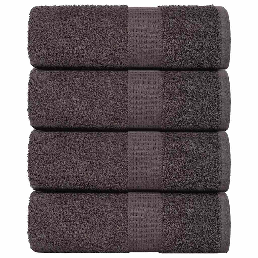 vidaXL Ręczniczki, 4 szt., antracyt, 30x30 cm, 360 g/m², bawełna 100%
