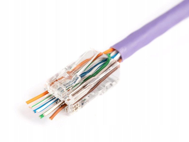 Wtyk RJ45 (8P8C) przelotowy DIGITUS kat.6 nieekranowany, AWG 26-24,
