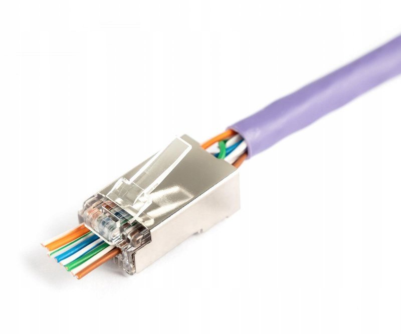 Wtyk RJ45 (8P8C) przelotowy DIGITUS kat.5e, ekranowany, AWG 26-24,